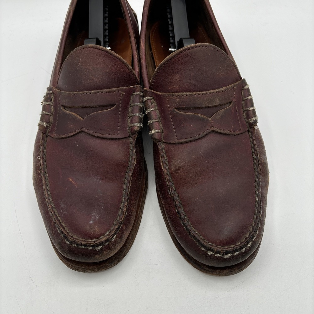 Rancourt & Co Penny Loafer Men's 10.5 D Leather Red Brown Made in USA READ - Picture 5 of 16